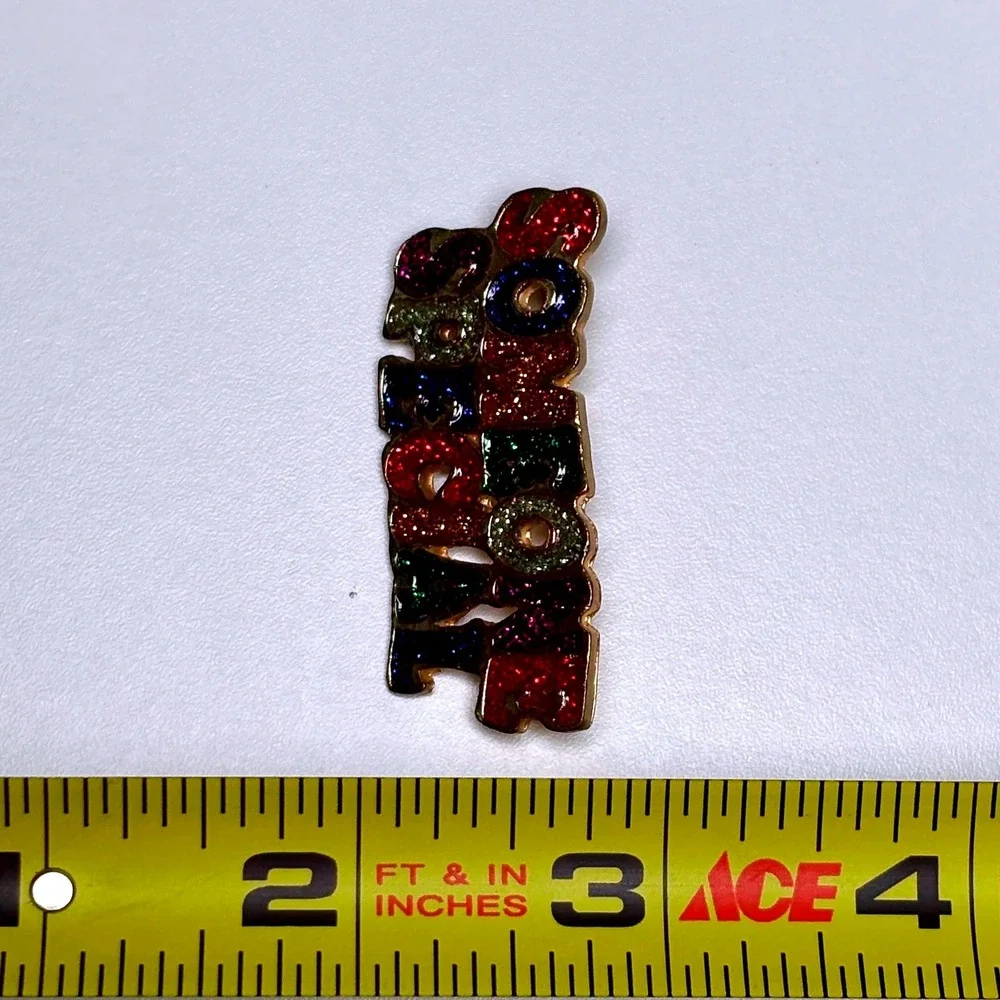 Glitter Someone Special Enamel Brooch Retro Kitsch rainbow Y2k Kidcore 90s